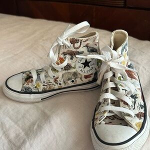 Kids Shoes Size-11 Converse High-Top Sneakers with Animal Print